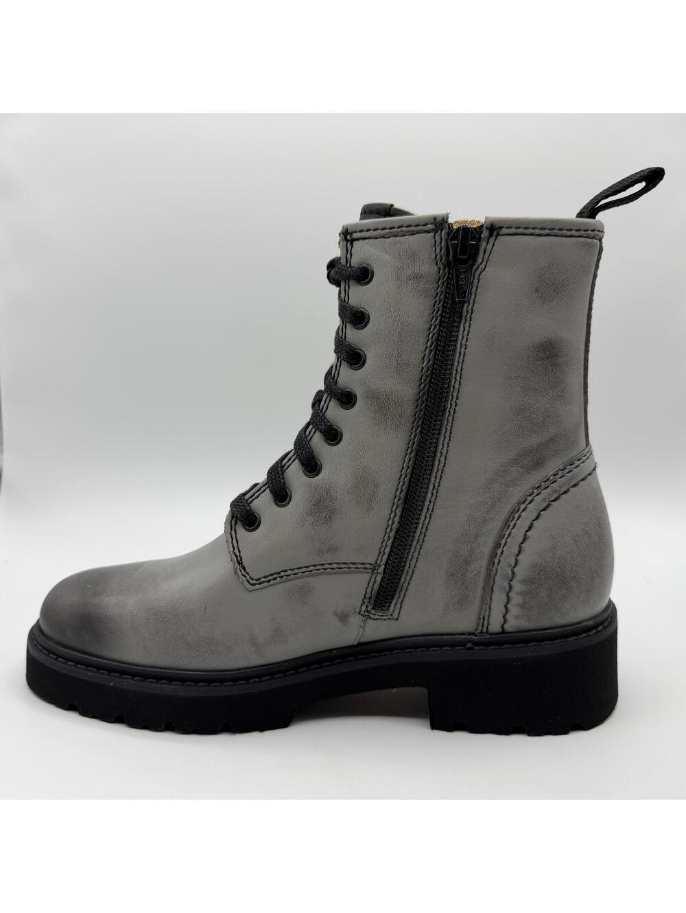 Samuel Hubbard Made in Portugal Lace Up Lombard Boots Leather Size 6 Gray W1505 - Picture 6 of 11